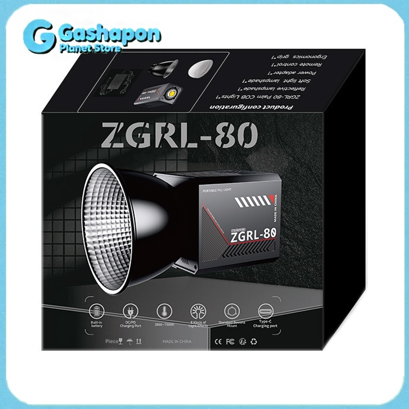 Beauty Dish 55Cm - ZGRL80 80W COB يده الفيديو الضوئي