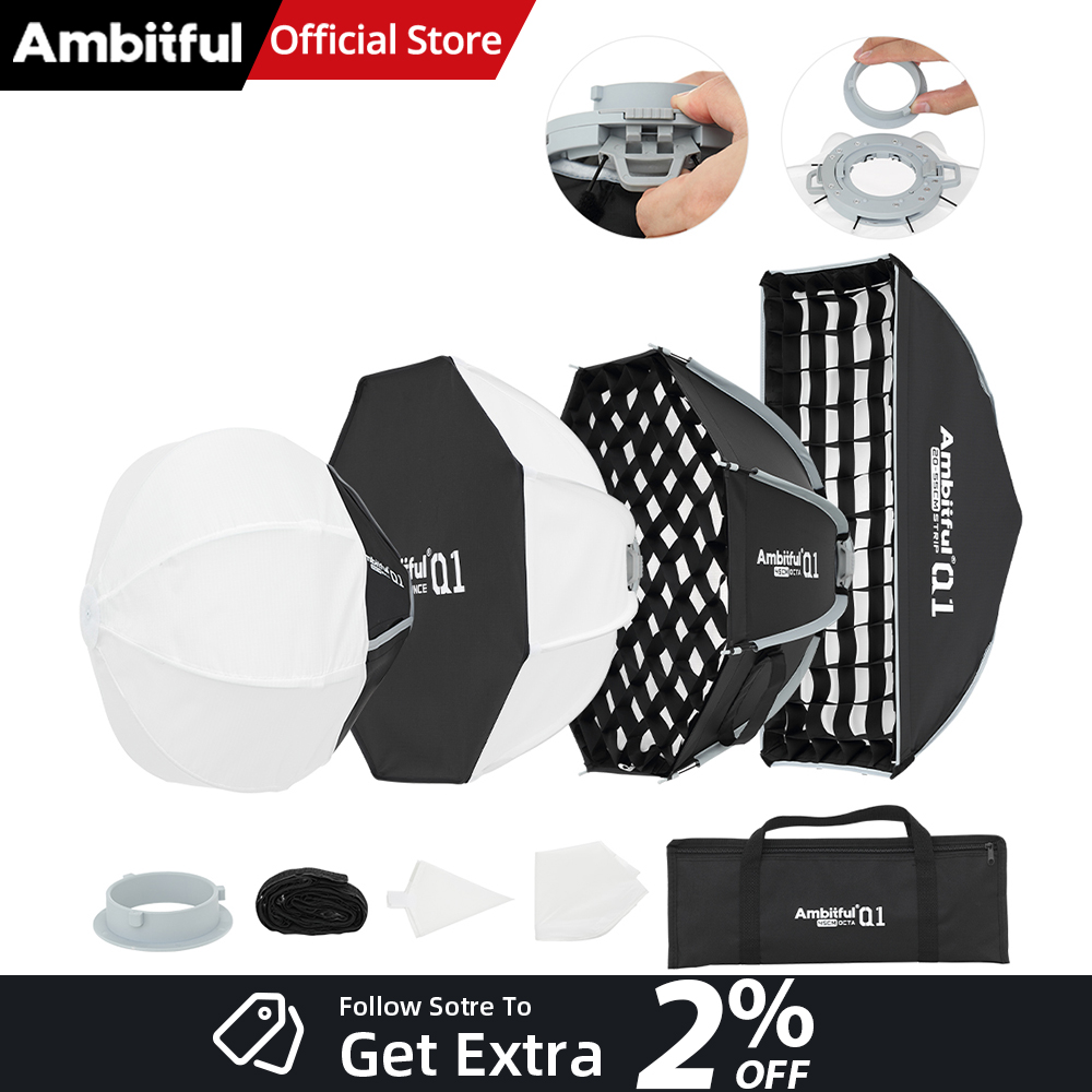 Beauty Dish 55Cm - AMBITFUL Q1 سوفت بوكس ميني بقاعدة