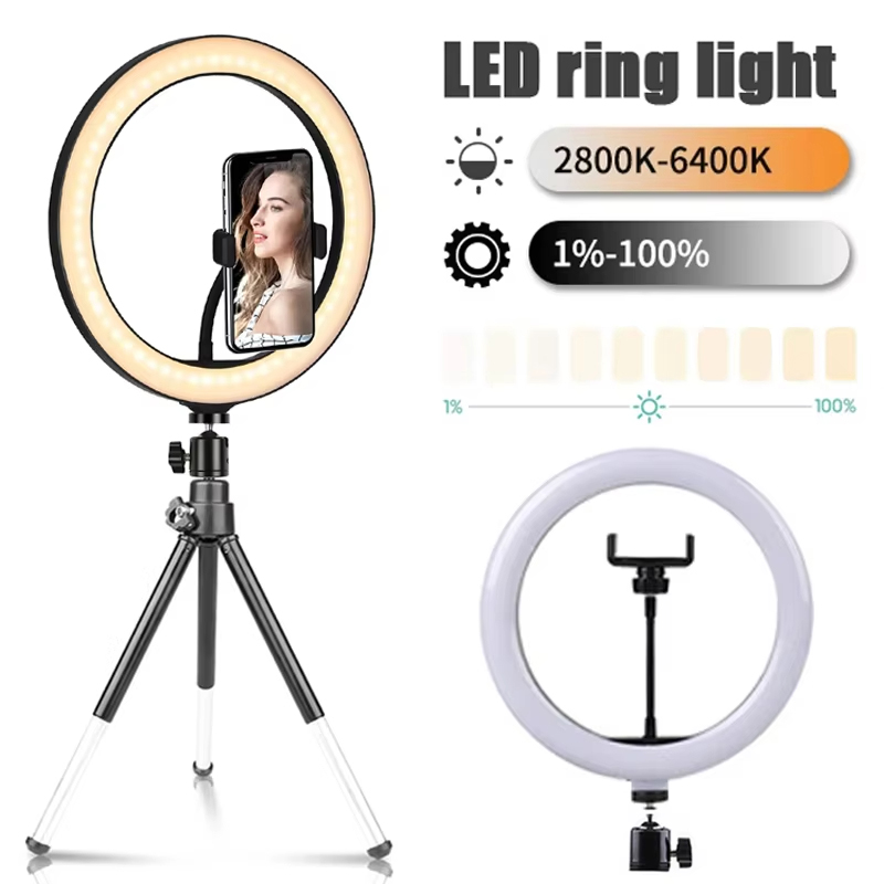 Photography Lighting Wand - إضاءة حلقية للسيلفي مقاس 10 بوصات،