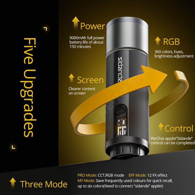 مصباح يدوي SIDANDE 12W PRO بضو - مراجعة Photography Lighting Uk وسعره