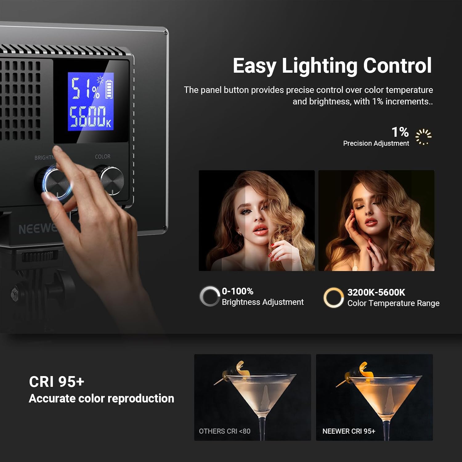 لوحة إضاءة LED من NEEWER Basic - مراجعة Photography Lighting Kit Neewer وسعره