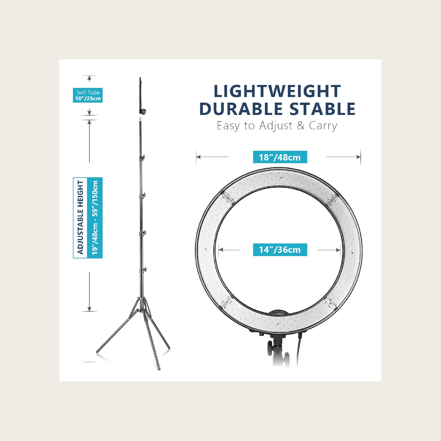 طقم إضاءة حلقية NEEWER RL‑18 م - مراجعة Photography Lighting Kit Neewer وسعره