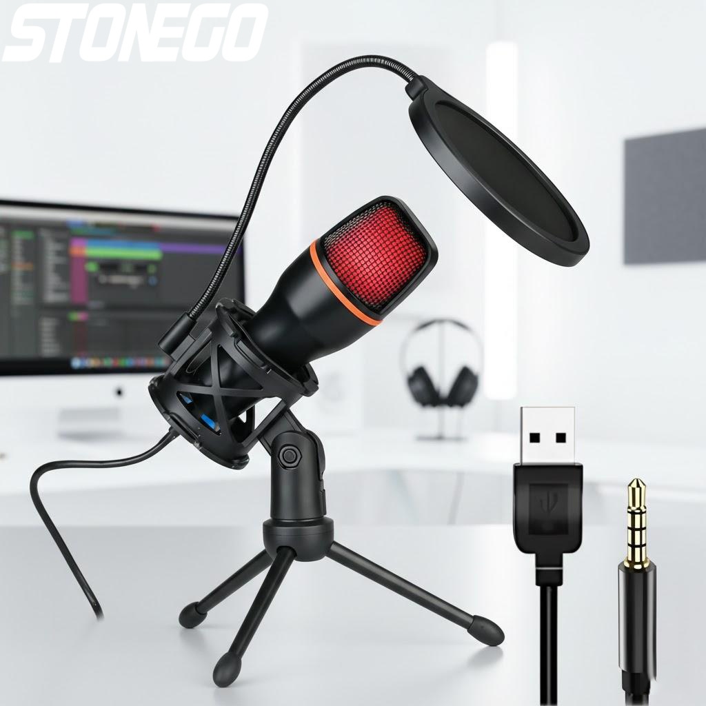 طقم ميكروفون مكثف احترافي بمنف - مراجعة Photography Lighting Uk وسعره