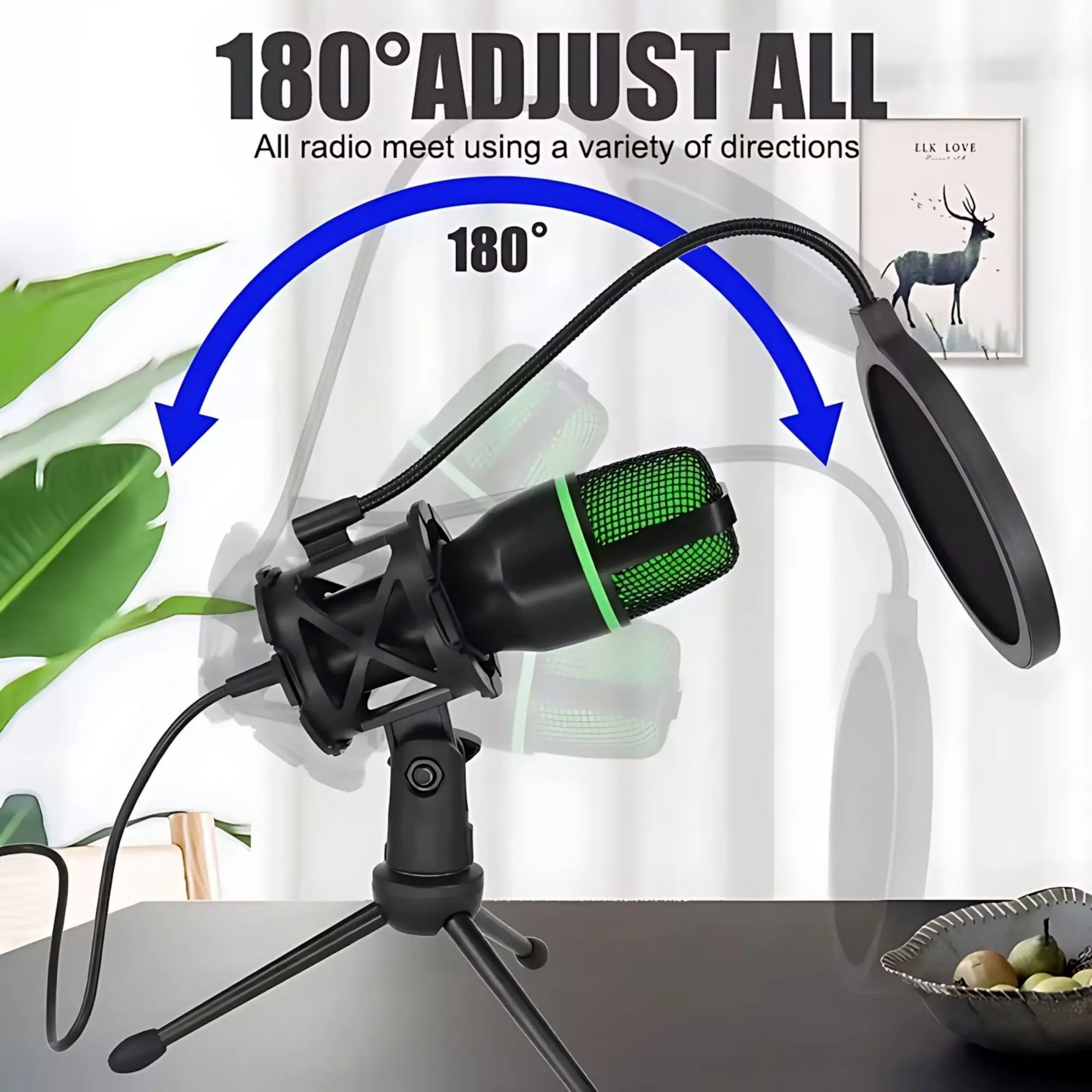 طقم ميكروفون مكثف احترافي بمنف - مراجعة Photography Lighting Uk وسعره