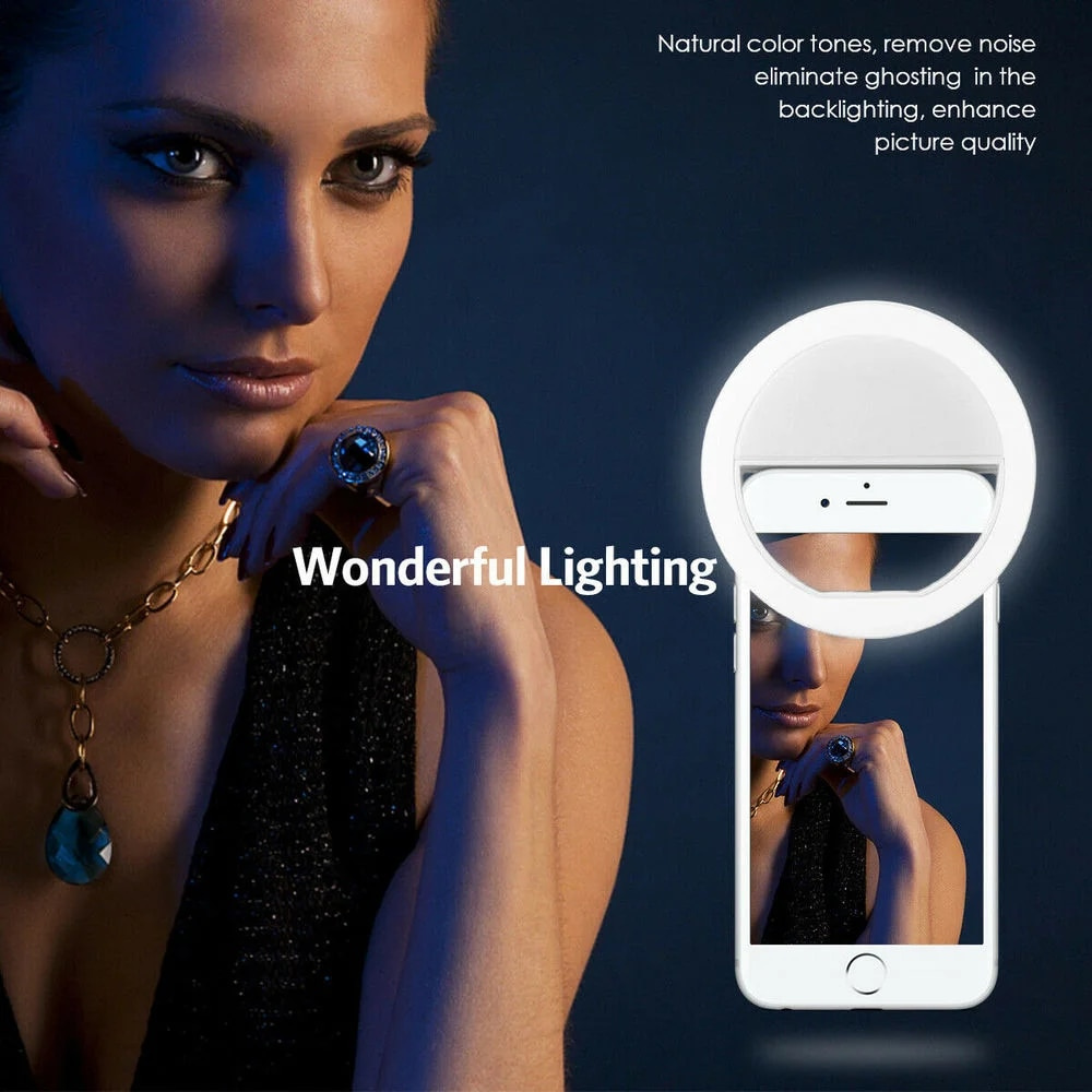 ضوء سيلفي LED قابل للشحن عبر U - مراجعة Photography And Lighting وسعره