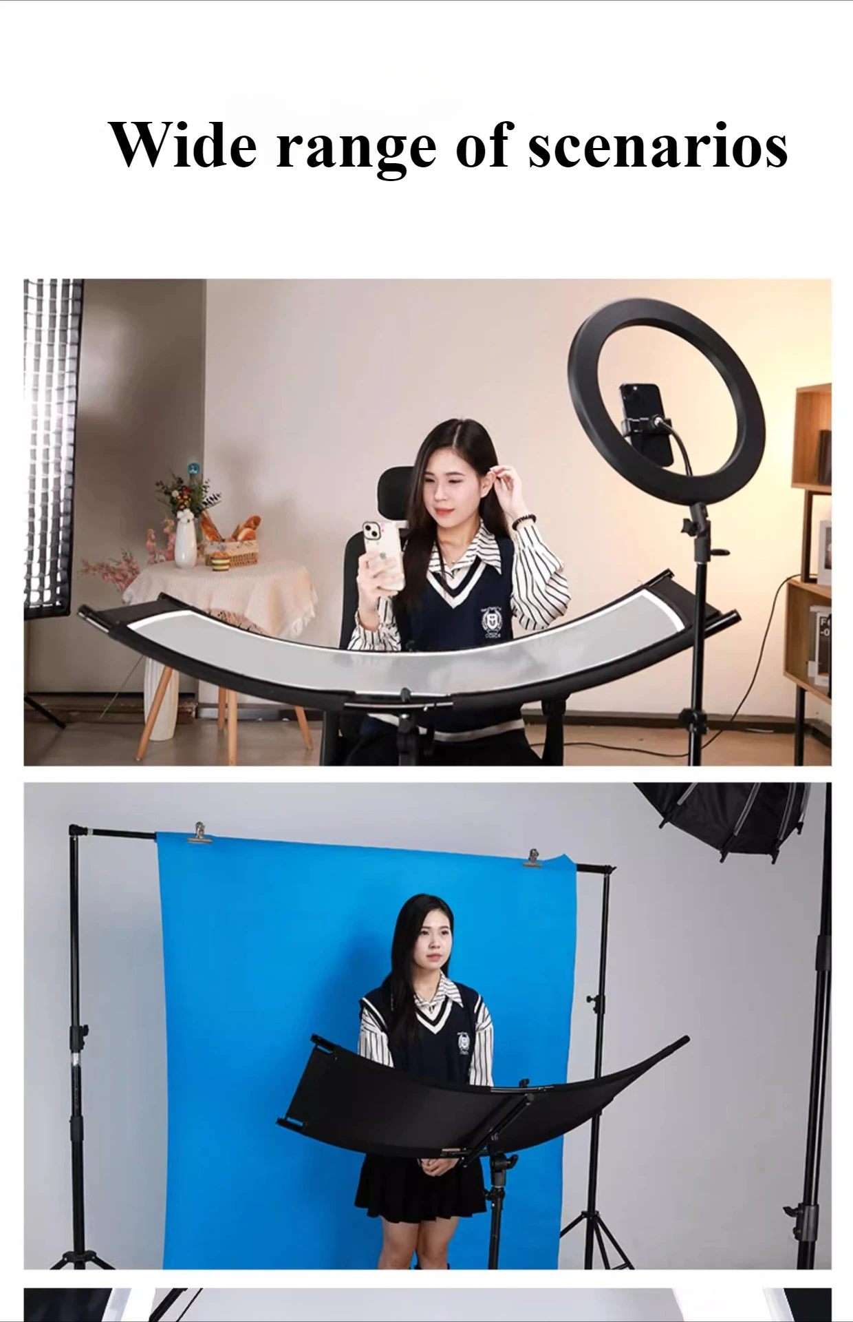 4-Color القماش U-نوع عاكس للطي - مراجعة Photography Lighting Types وسعره