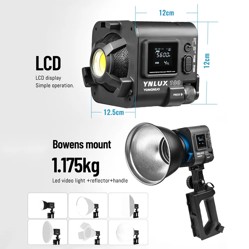 ضوء فيديو LED محمول باليد YONG - مراجعة Photography And Lighting وسعره