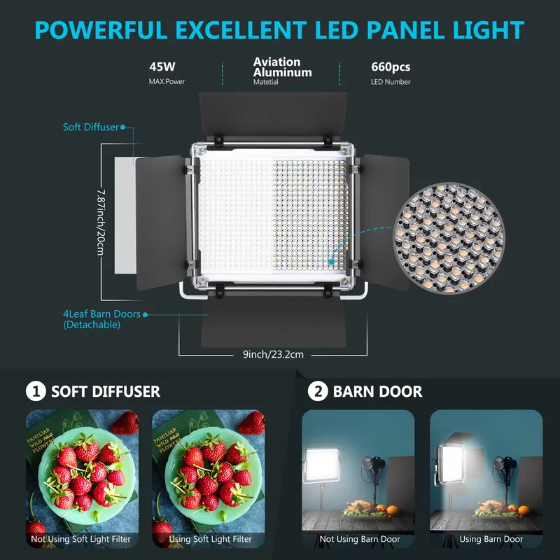 طقم إضاءة للتصوير الفوتوغرافي  - مراجعة Photography Lighting Kit Neewer وسعره