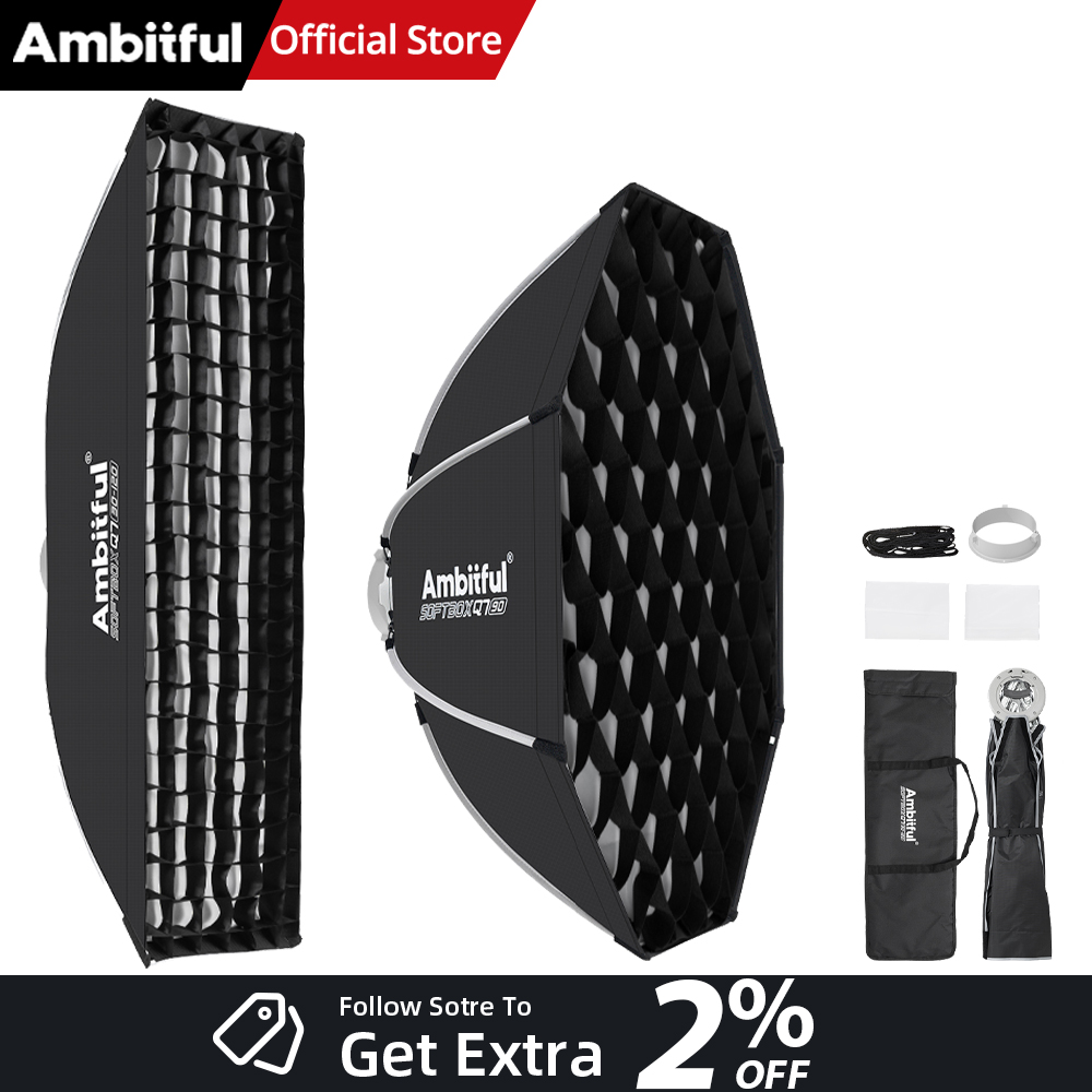 AMBITFUL سوفت بوكس مثمن/مستطيل - مراجعة Beauty Dish 55Cm وسعره