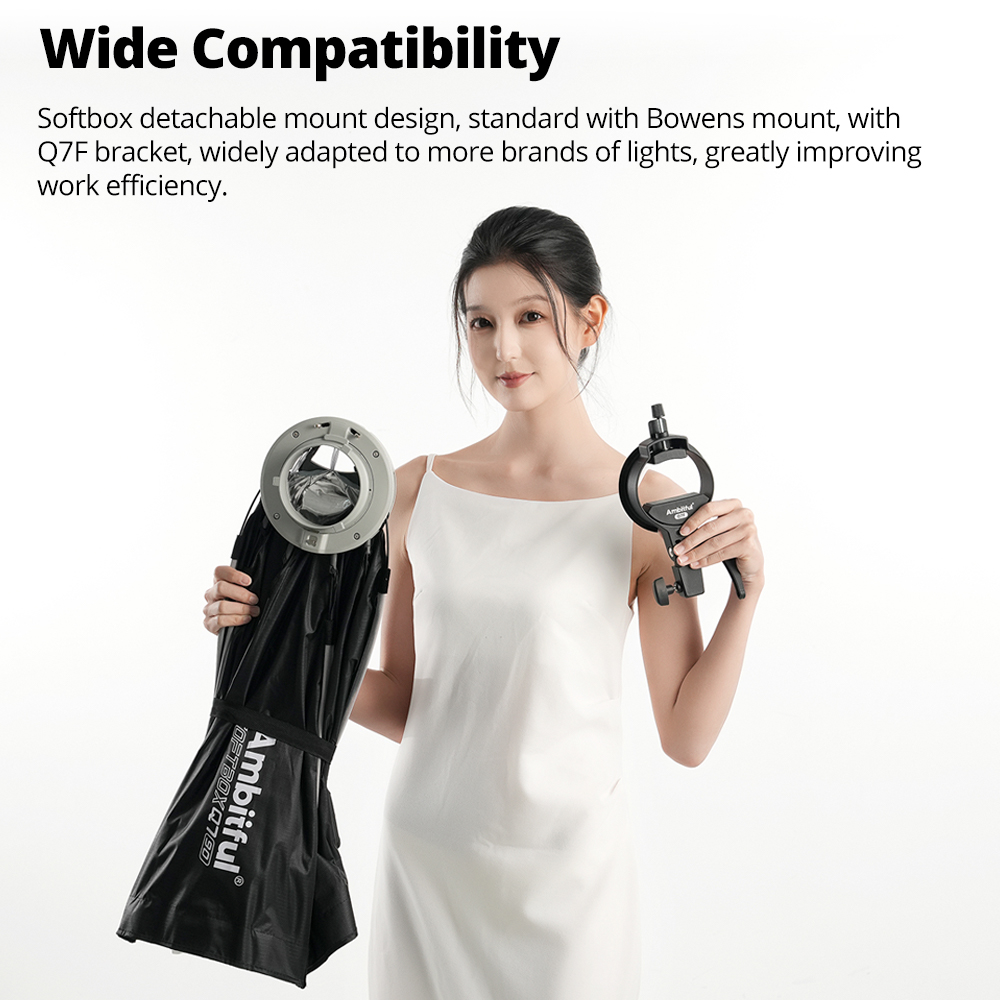AMBITFUL سوفت بوكس مثمن/مستطيل - مراجعة Beauty Dish 55Cm وسعره
