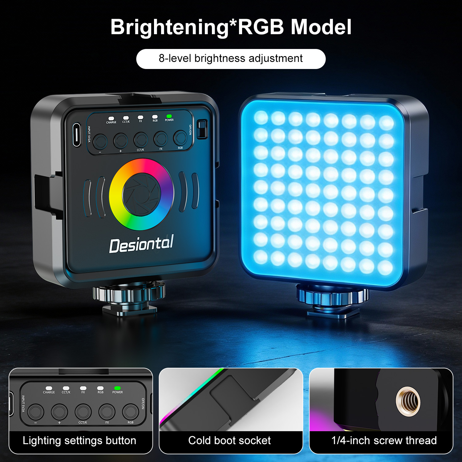 ديسيونتال X2 إضاءة محمولة RGB  - مراجعة Photography Lighting Types وسعره