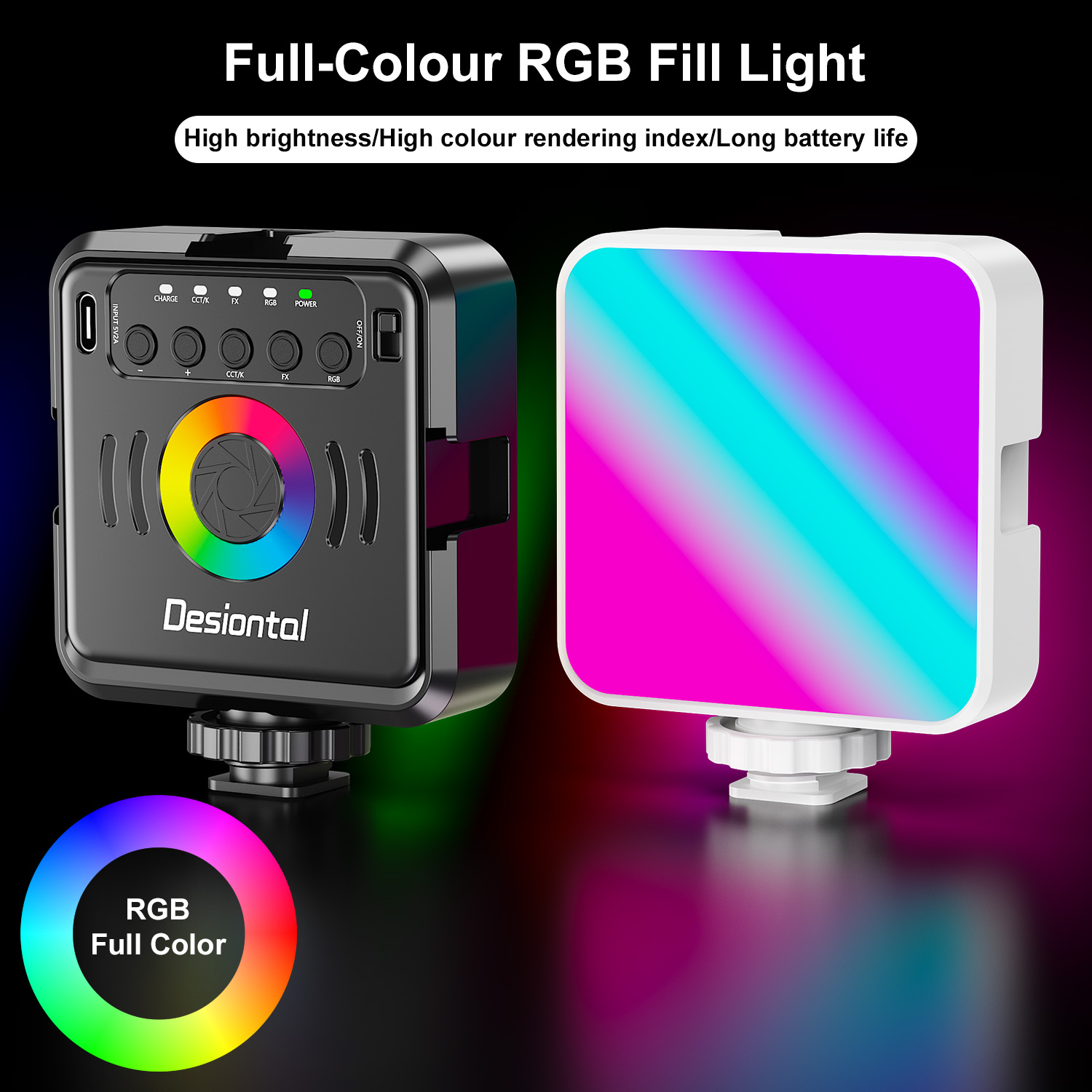 ديسيونتال X2 إضاءة محمولة RGB  - مراجعة Photography Lighting Types وسعره