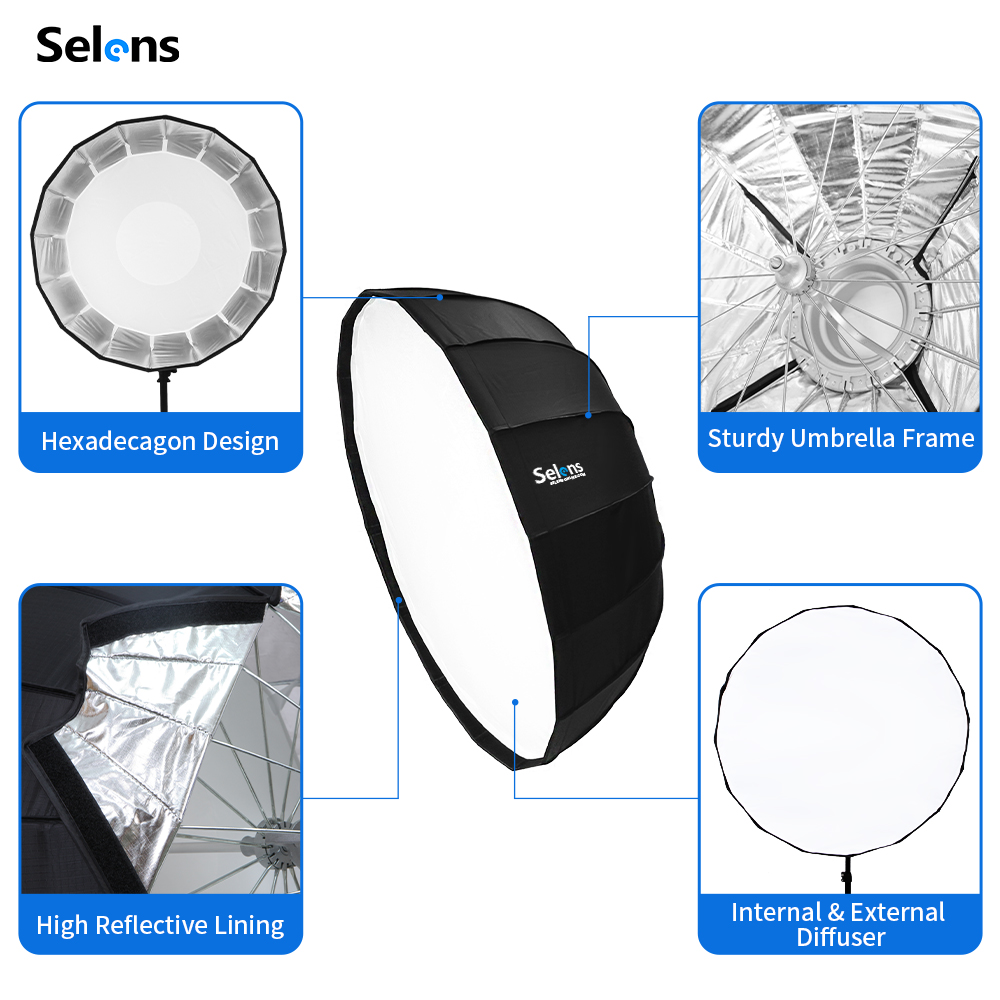 Selens 85 سنتيمتر مظلة الرادار - مراجعة Beauty Dish 55Cm وسعره
