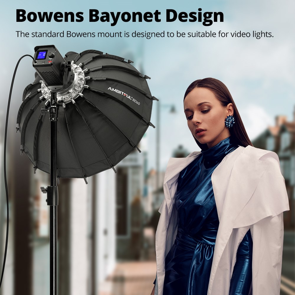 Ambitful Studio الفضة زاوية وا - مراجعة Beauty Dish 55Cm وسعره