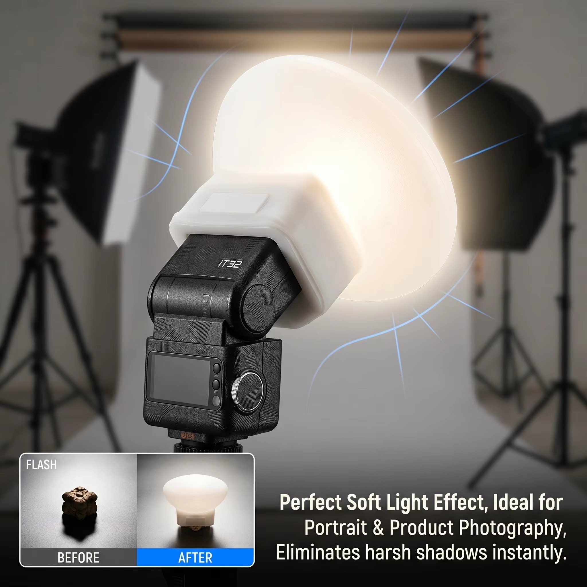 غطاء ناشر ضوء من السيليكون متو - مراجعة Photography Lighting No Shadows وسعره