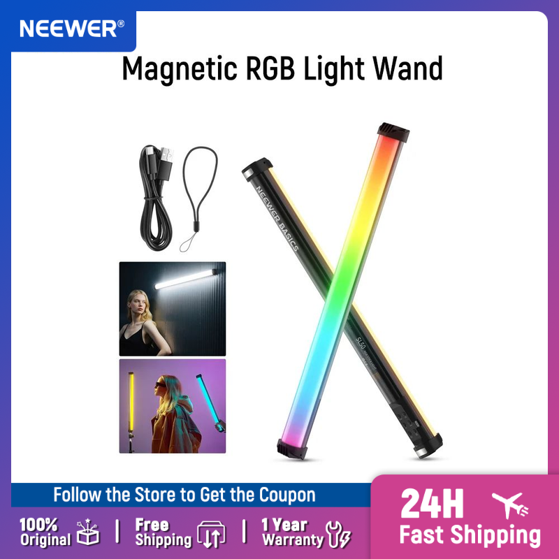 NEEWER Basics عصا إضاءة RGB مغ - مراجعة Torjim Rgb Photography Video Lighting وسعره