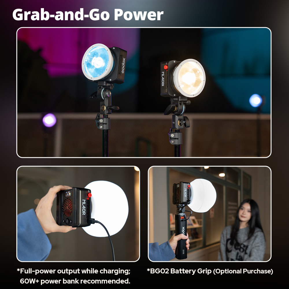 ضوء فيديو LED محمول Godox ML40 - مراجعة Photography Lighting Placement وسعره