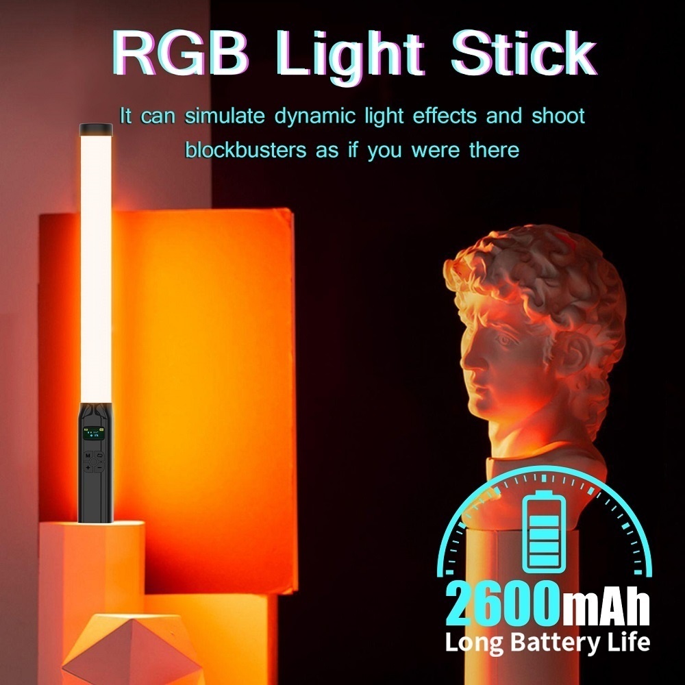 50 سنتيمتر RGB عصا ضوء عصا خفي - مراجعة Photography Lighting Types وسعره