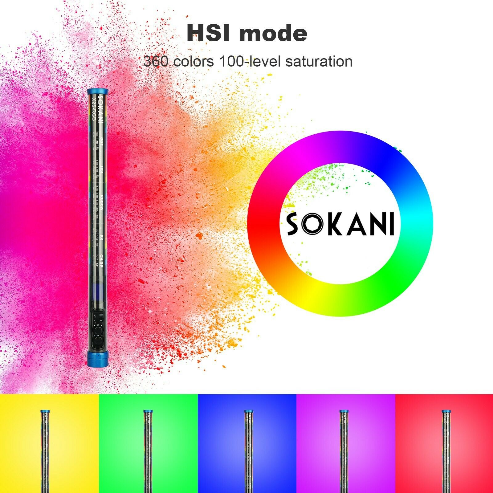 Sokani X25 RGB LED الفيديو الض - مراجعة Photography Lighting Wand وسعره