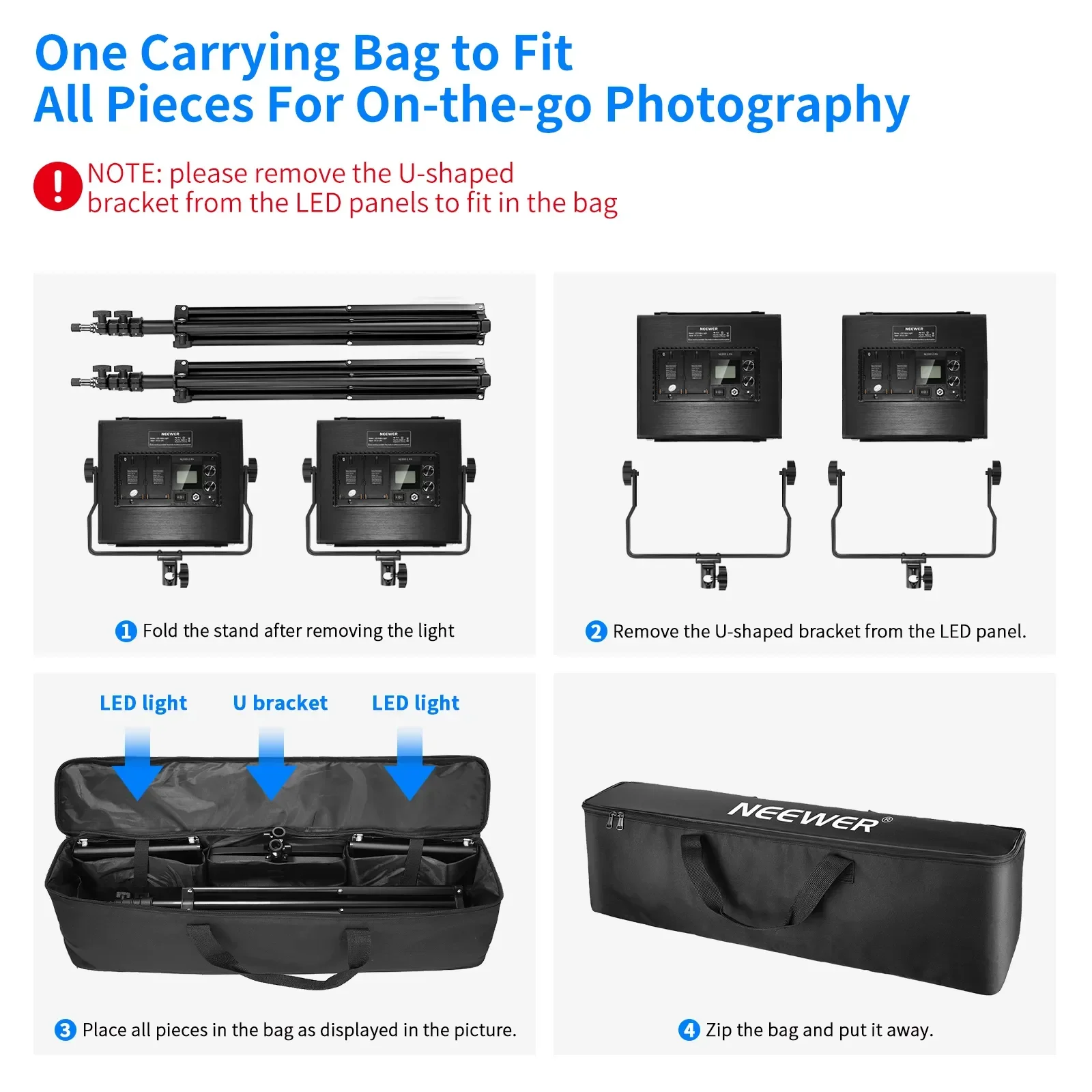مجموعة إضاءة فيديو متقدمة من N - مراجعة Photography Lighting Kit Neewer وسعره