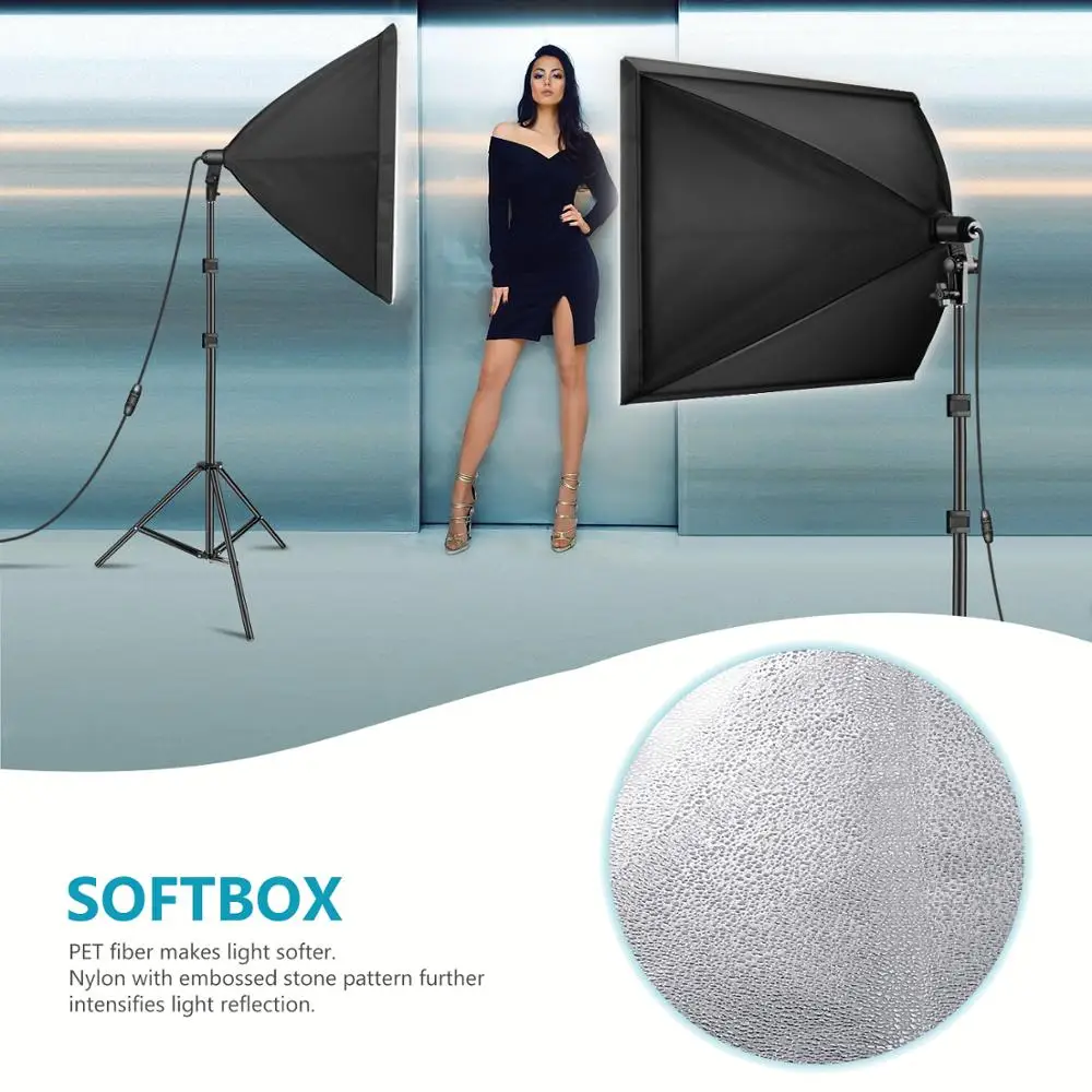 طقم إضاءة سوفت بوكس للتصوير ال - مراجعة Photography Lighting Kit Neewer وسعره