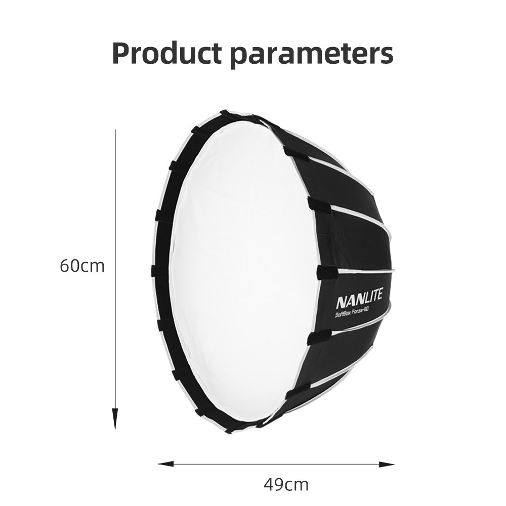 NANLITE محمول 60 سم تركيب سريع - مراجعة Beauty Dish 55Cm وسعره