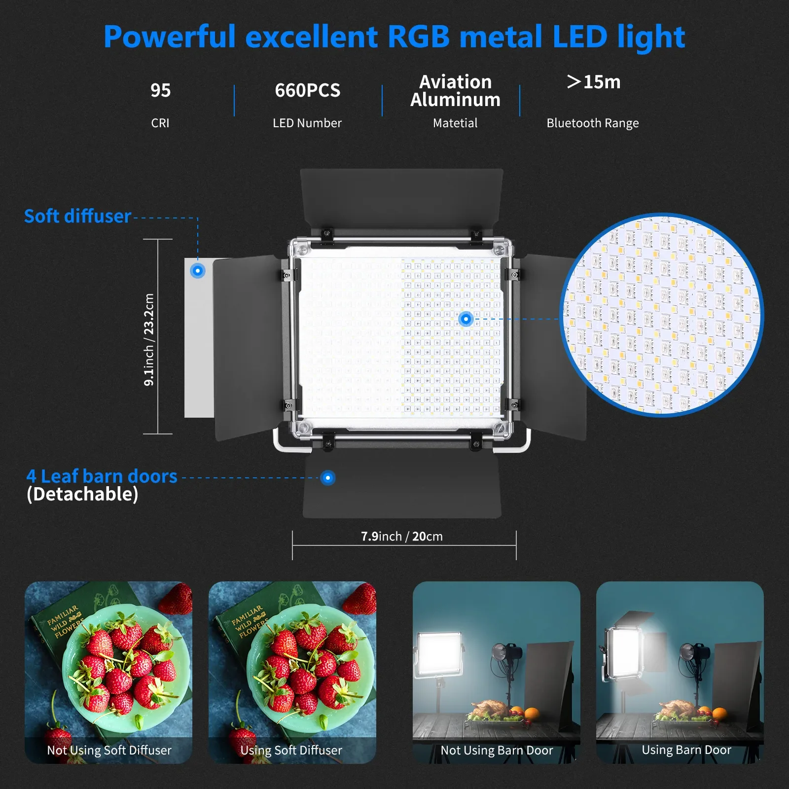 مجموعة إضاءة LED RGB 660 من Ne - مراجعة Photography Lighting Kit Neewer وسعره