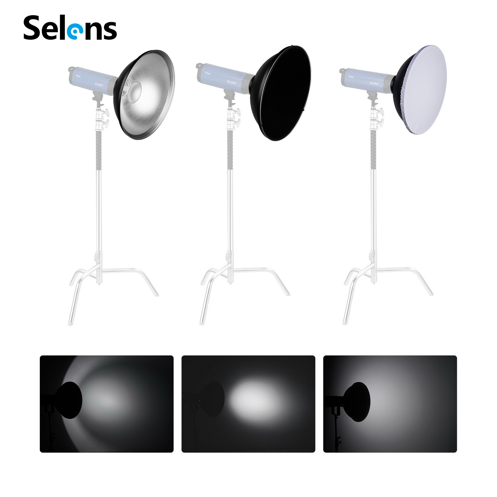 Selens 55 سنتيمتر الفضة/الأبيض - مراجعة Beauty Dish 55Cm وسعره