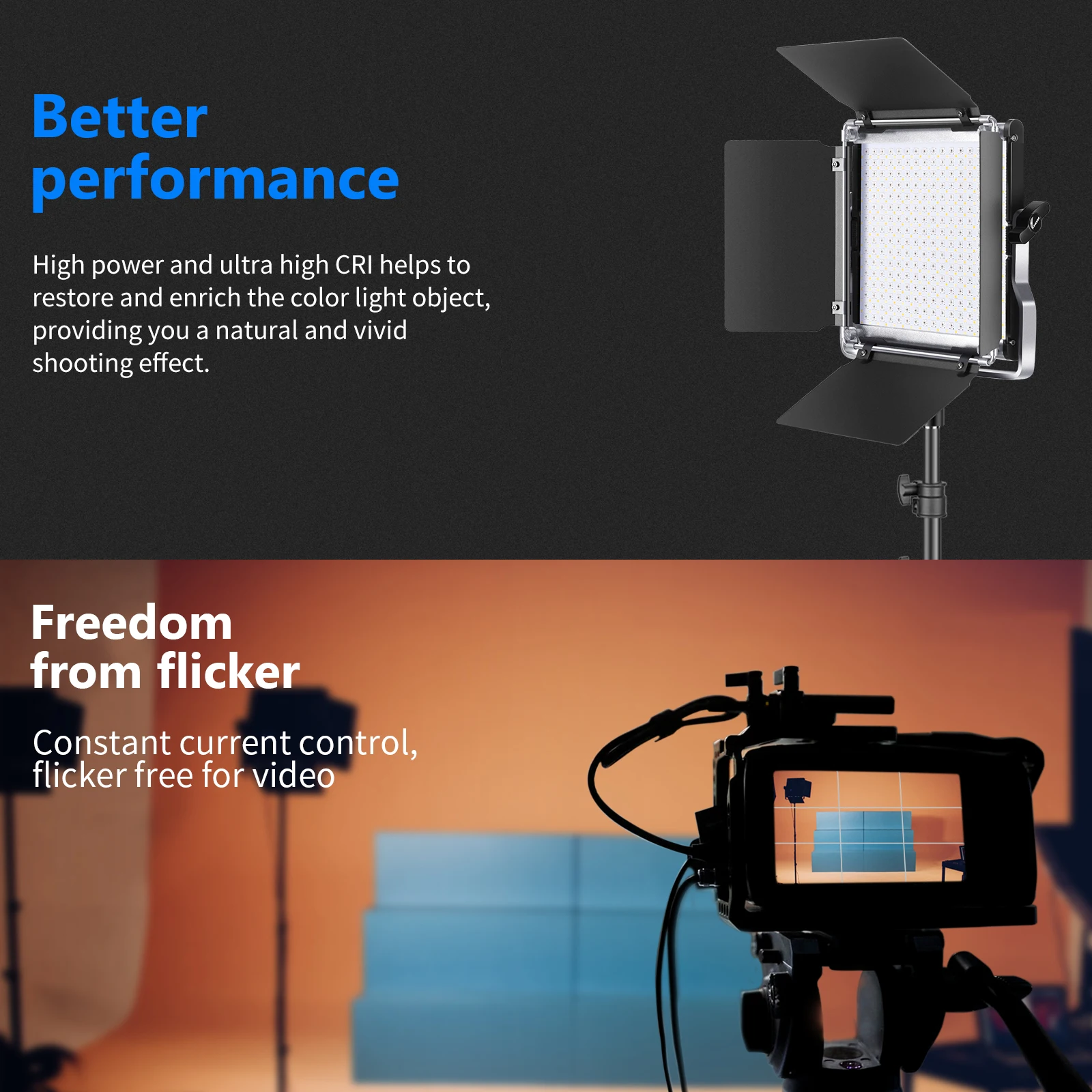 مجموعة إضاءة نيور 3 قطع 480 RG - مراجعة Photography Lighting Kit Neewer وسعره