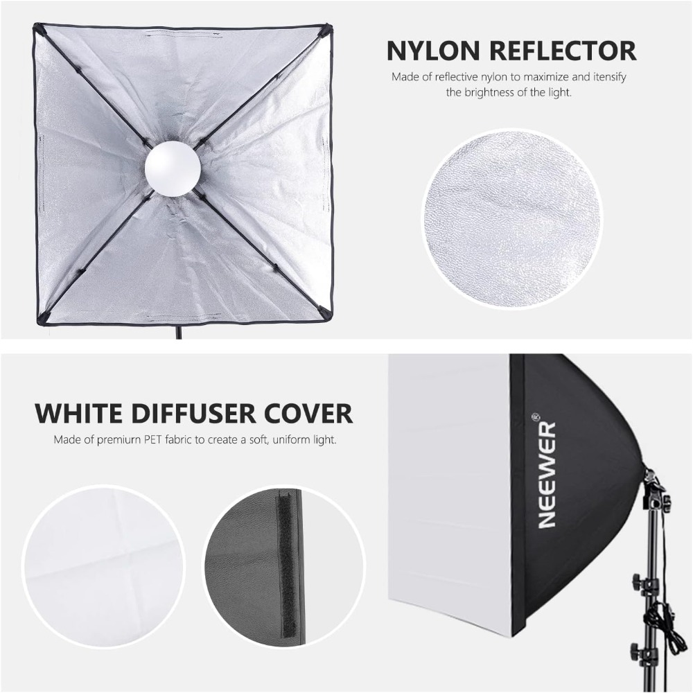 طقم إضاءة سوفت بوكس بقوة 700 و - مراجعة Photography Lighting Reference وسعره