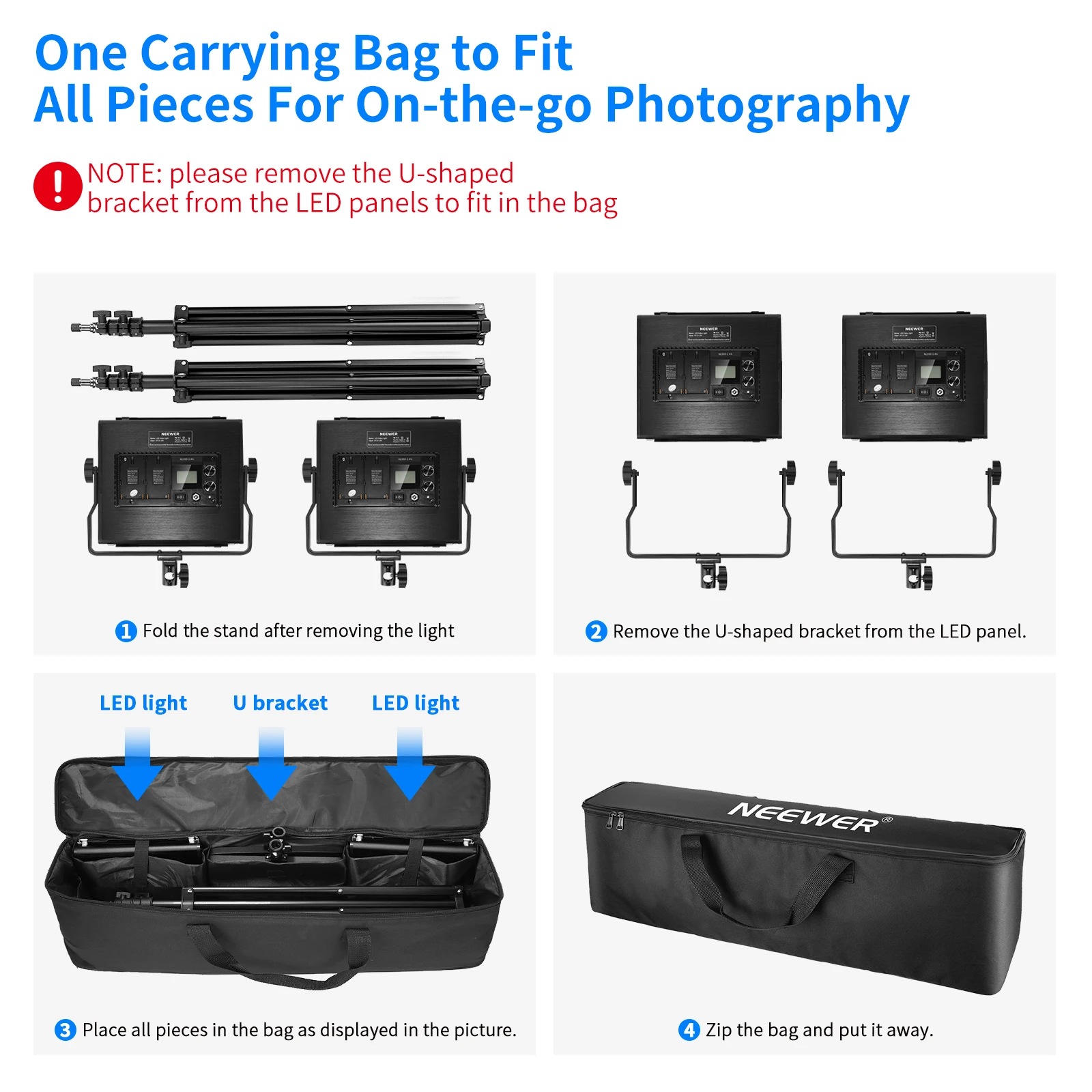 طقم إضاءة استوديو تصوير من Nee - مراجعة Photography Lighting Kit Neewer وسعره