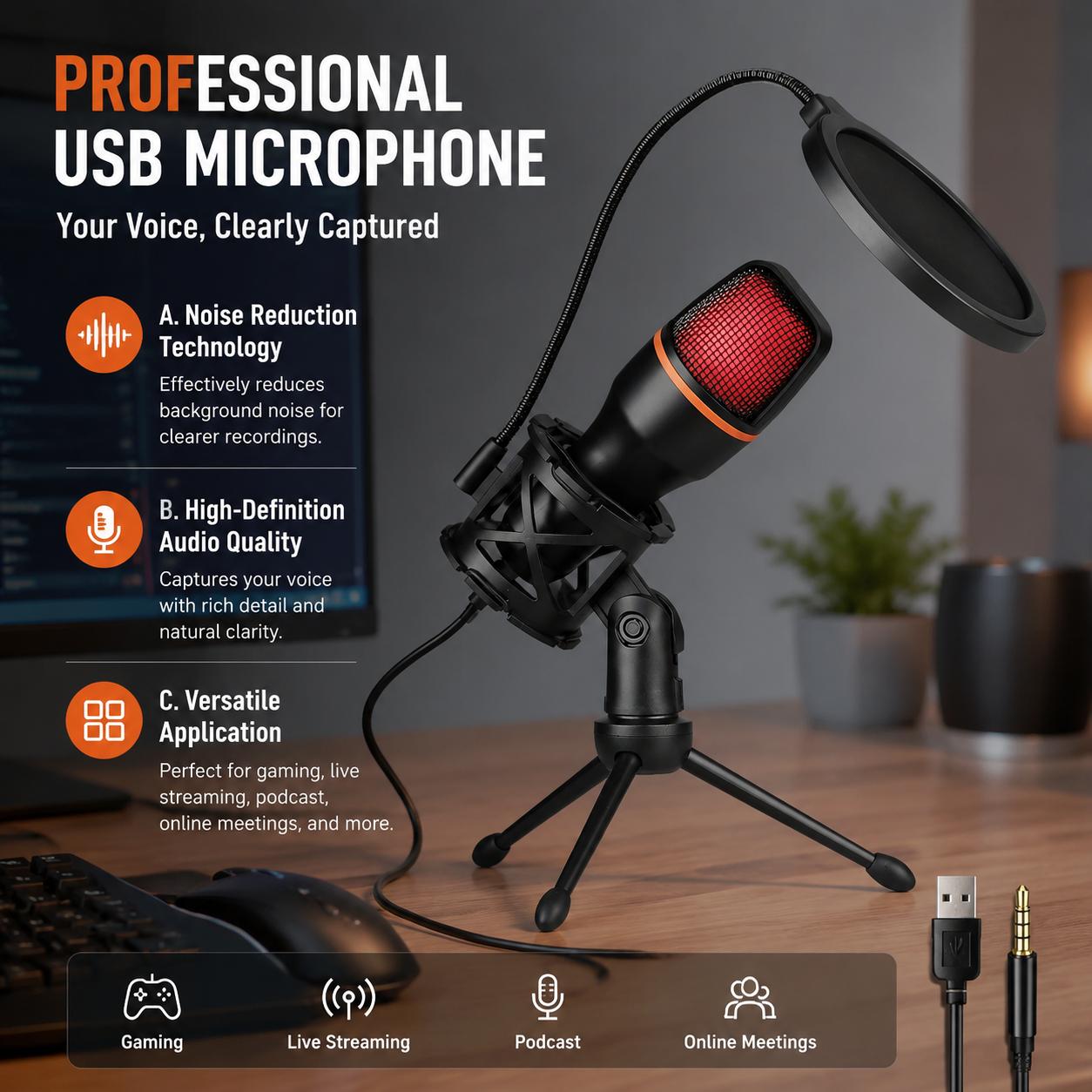 طقم ميكروفون مكثف احترافي للأل - مراجعة Photography Lighting Uk وسعره