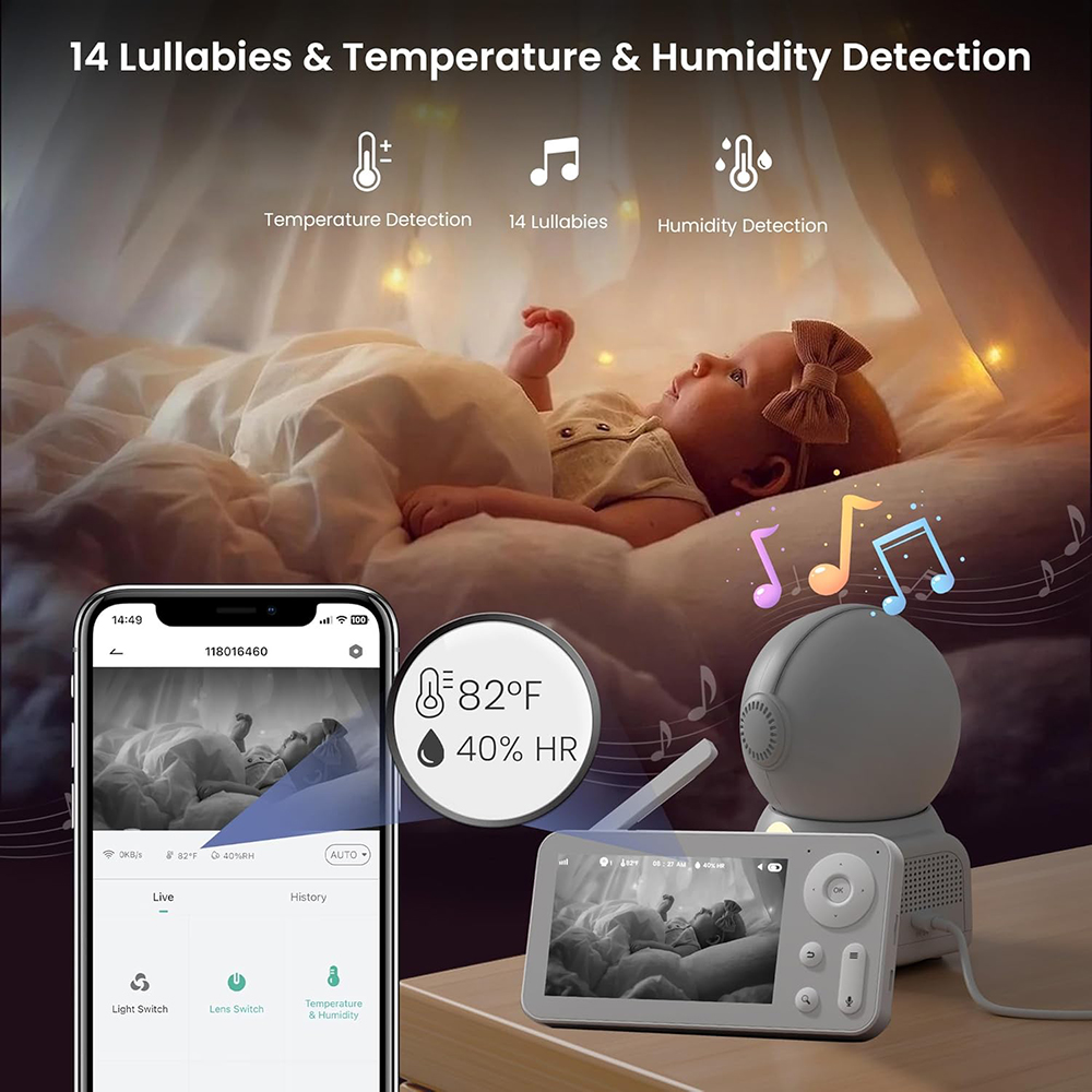 جهاز مراقبة الطفل 2K مع كاميرت - مراجعة Torjim Rgb Photography Video Lighting وسعره