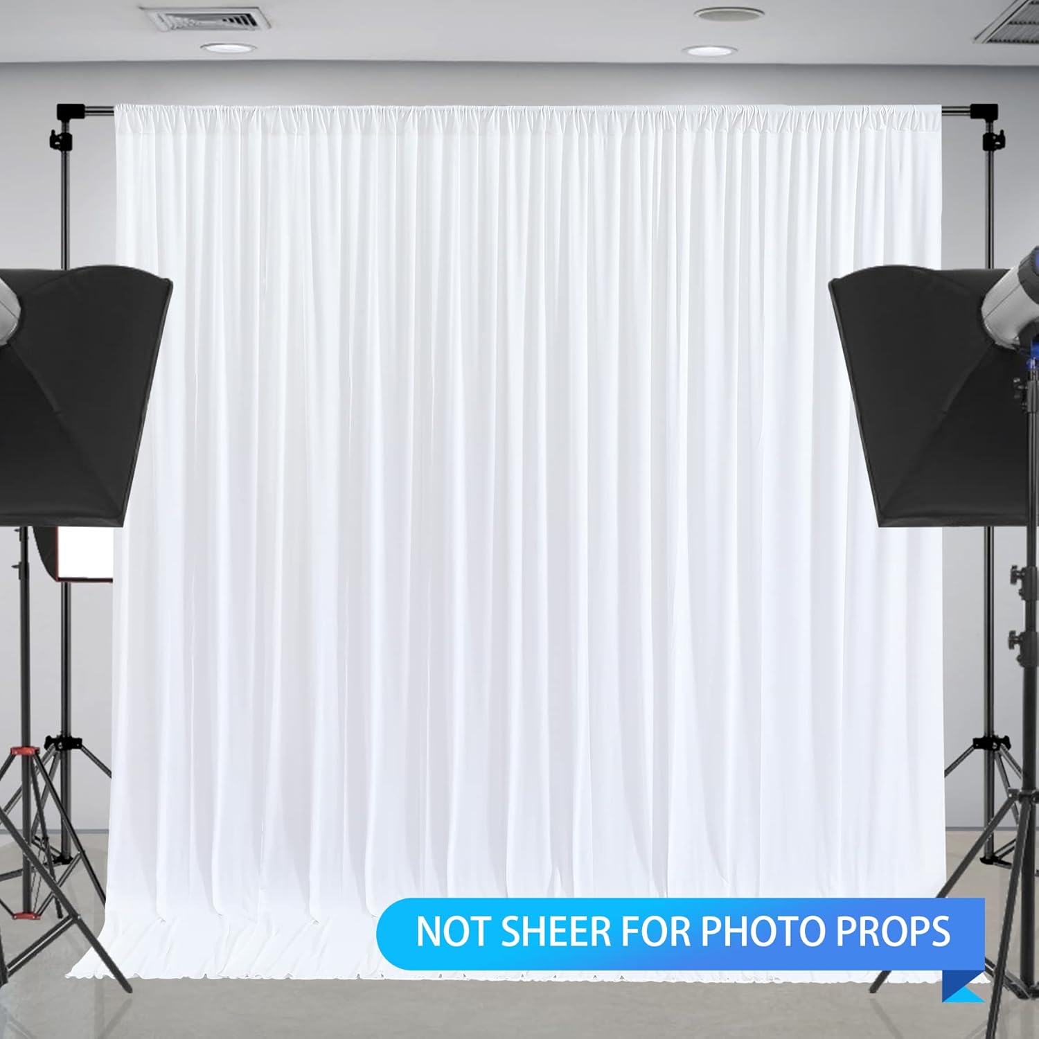 ستائر خلفية بيضاء من قطعتين، س - مراجعة Photography Lighting Reference وسعره