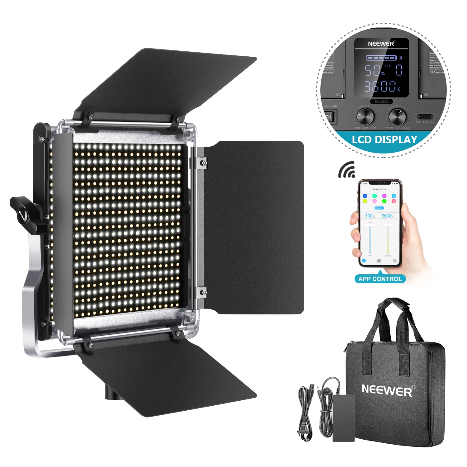 ضوء فيديو LED من Neewer 530، ط - مراجعة Photography Lighting Kit Neewer وسعره